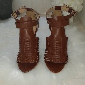 Express Brown Heels 7 1/2